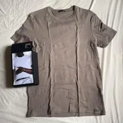 【新品】TOM FORD ブラウン クルーネックTシャツ