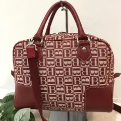 【極美品】バーバリーブルーレーベル　チェック柄　ボストンバッグ　ハートチャーム 極美品】バーバリーブルーレーベル チェック柄 ボストンバッグ
