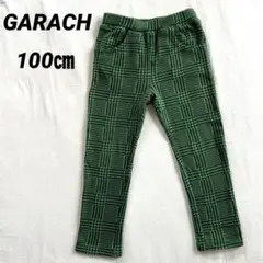 GARACH グリーン/ブラックチェック レギンスパンツ100㎝キッズ