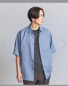 BEAUTY&YOUTH ライトリネンタッチレギュラーフォルムテーパードシャツ
