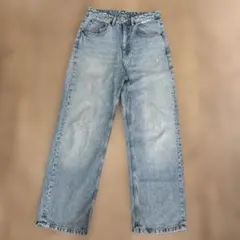 ZARA ライトブルー ヴィンテージ加工 ワイドデニム ロンドン限定モデルy2k