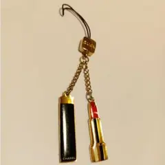 シャネル CHANEL チャーム ストラップ ルージュ ゴールド 口紅