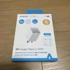 新品 ANKER 511 Charger Nano 3,30W 白