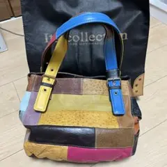 タイムセール！ItalCollection パッチワークレザーバッグ