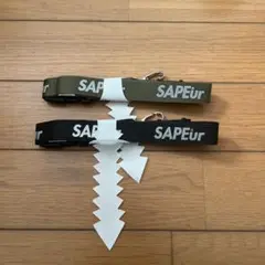 サプール sapeur ネックストラップ 2色セット　ブラック、オリーブ