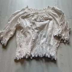 ポンポネットジュニア ブラウス オフショルダー