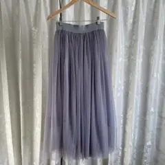 チュールスカート　グレー