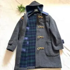 レア✨ラルフローレン ダッフルコート USA製 グレー　ブラックチェック