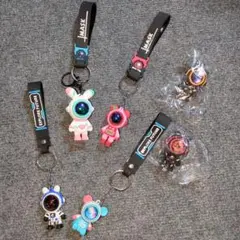 宇宙飛行士 宇宙服 チャーム キーホルダー ストラップ 6体セット まとめ売り