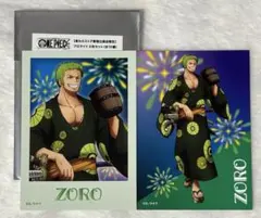 ワンピース　麦わらストア新宿出張店限定品　ブロマイド2枚セット　ゾロ C