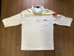 MALE & CO. ホワイト 五分袖　ポロシャツ　（Lサイズ）