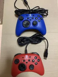 任天堂 switch コントローラー　ホリパッド　レッド　ブルー　HORI 2個