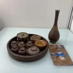 備前焼 小野田瑞穂　煎茶器 宝瓶 湯冷まし 茶杯セット 備前焼 小野田瑞穂 酒器揃 - メルカリ