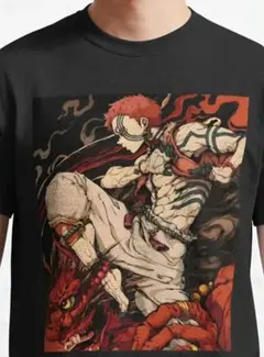 鬼滅の刃アカザ!新品未使用LサイズTシャツ!激渋!流行りアニメキャラ映画!