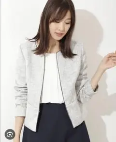 NATURAL BEAUTY BASIC 杢スラブノーカラーJK Ｍ