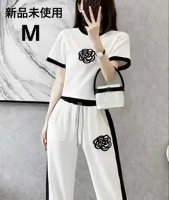 新品未使用　カメリアマーク　セットアップ　ホワイト　白　M