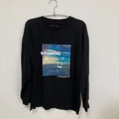 ライトオンRight-on メンズブラック　黒　長袖Ｔシャツプリント　XL