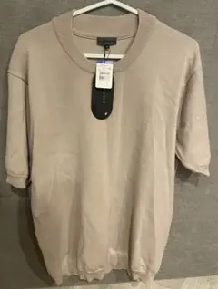 【新品】ヒルトントガニット25SS ニット 半袖 M グレージュ 戸賀