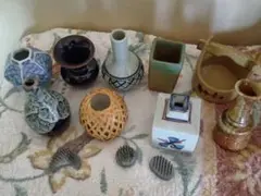 一輪挿し 9個　&　ミニ剣山 3個