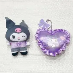 【新品未使用】クロミ　ぬいぐるみバッチ　ハートクッションマスコット　ガチャ