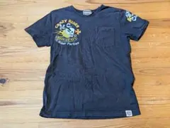 バイカー風グラフィックTシャツ 黒