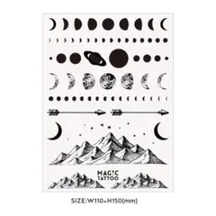 MAGIC TATTOO No.L-029 月と山のタトゥーシール　1枚