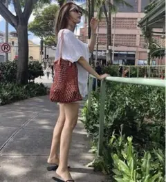 ZARA バッグ　編みバッグ