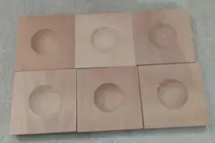 ウッドベース 木の台座 11.5x11.5cmxc6個セットット