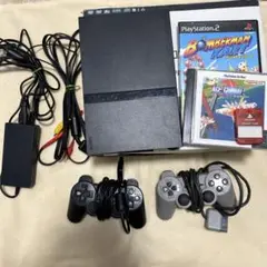 【ソフト付き】SONY PlayStation2 SCPH-70000 CB PS2 Slim Console System Black SCPH-70000 CB Game -NTSC-J