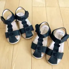 女の子　リボン　サンダル　２足セット　20cm お揃い　双子　姉妹