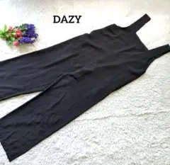 DAZY【裾スリット】ブラックサロペット M