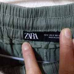 ZARA オリーブグリーン カジュアルジョガーパンツ