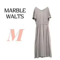 マーブル ワルツ MARBLE WALTS ベージュ Vネック 半袖 ワンピース