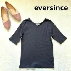 【エバーシンス】M Vネック 半袖Tシャツ　ブラック　シンプルシャツ　夏