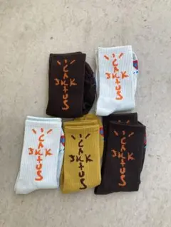 新品未使用　travis scott 靴下　cactus jack 5足