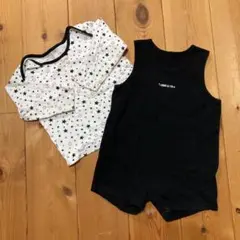 コムサイズム　ロンパース&シャツセット　80cm