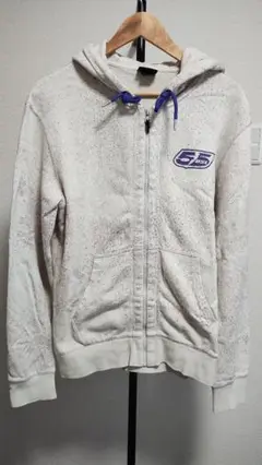 55DSL USED 古着 フルジップパーカー ロゴ刺繍 Mサイズ Y2K