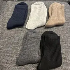 靴下 メンズ 暖かい ソックス 秋冬防寒 厚手 5足セット 25-29cm