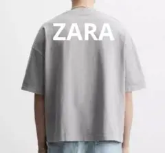 ZARA ウォッシュ加工　ライトグレー Tシャツ