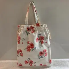 ハンドメイド　手提げ巾着バッグ　　Cath Kidston 生地使用