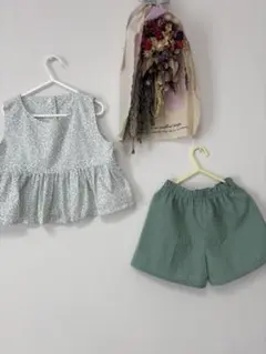 花柄 トップス ショートパンツ セット セットアップ