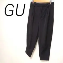 GU 黒いテーパードパンツ ゆったりM カジュアル　オフィス　ポケット