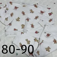 ベビー　80ー90パジャマ　クマ　かわいい　女の子