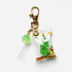 no58 パッケージクマグミ&ロリポップキャンディキーホルダー ハンドメイド