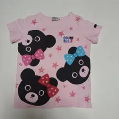 DOUBLE.B ピンク Tシャツ クマデザイン