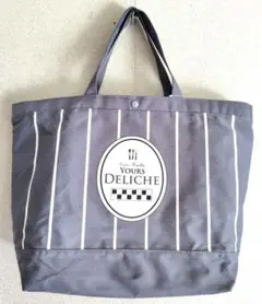 エコバッグ グレー ストライプ トートバッグ