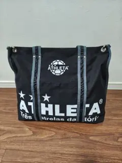 ATHLETA　アスレタ 大型トートバッグ 黒 ロゴ入りサッカーママ用