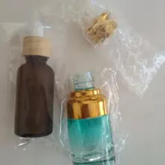 バンブーキャップ付きガラスボトル2個セット