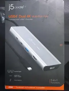 J5 JCD401-EJ USB4 マルチハブ DP-ALT対応 PD入力