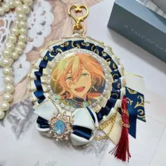 痛ロゼット　ベージュ×ネイビー×ホワイト　No.113